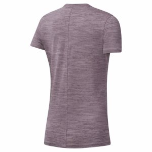 Reebok Training Essentials Marble Logo T Shirt Damen - HellLila - DE 640-BVZ